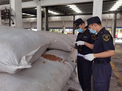 老港海關(guān)查獲6.3噸禁入固體廢物，軟木制品制造原料藏隱患